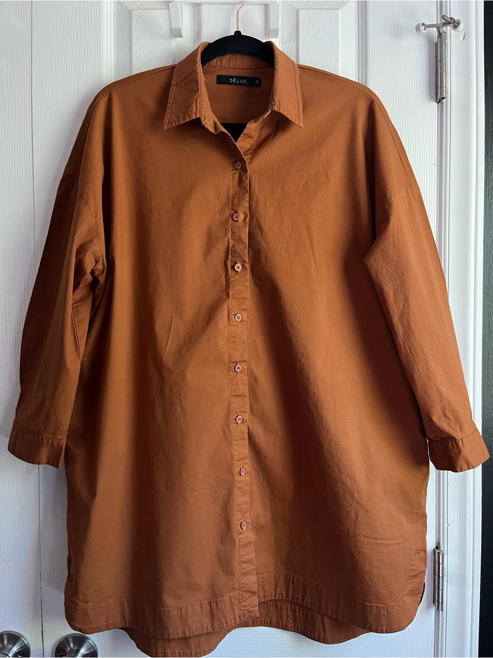 DELUC Viola Rust Shirtdress Size Medium